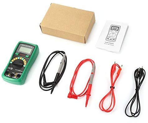 INLIFE Multímetro Digital Volt Amp Ohm Multi Tester con 2000 Contadores de Distancia Automática Diodos de Resistencia de Corriente Continua Prueba de Continuidad Audible Retroiluminación y Pantalla LCD