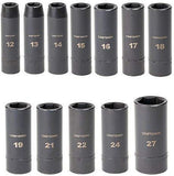 CRAFTSMAN 915881 - Juego de 9 llaves de vaso de impacto métricas (3/8")
