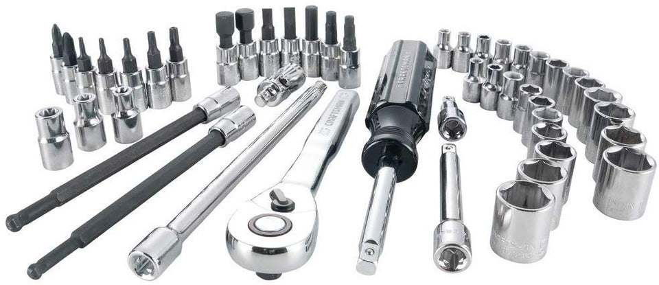 CRAFTSMAN juego de herramientas mecánicas, SAE/métrico, 1/4 pulgadas Drive, 48 piezas (CMMT12017)