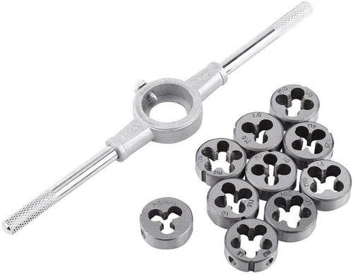 Juego de llaves de troquel Juego de matrices de Tornillo métrico y Herramienta de roscado esencial para uso en talleres, talleres y mecánicos