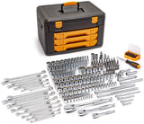 Gearwrench 80972 243 piezas. 12 Pt. Juego de herramientas mecánicas en caja de almacenamiento de 3 cajones