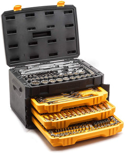 Gearwrench 80972 243 piezas. 12 Pt. Juego de herramientas mecánicas en caja de almacenamiento de 3 cajones