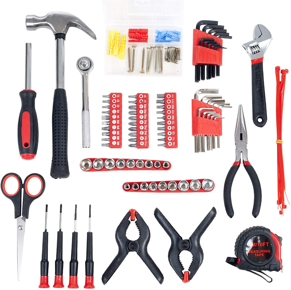 Stalwart Kit de herramientas hogar coche y oficina en funda enrollable 86piece por
