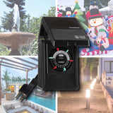 Tork rhb32r interior/exterior 15-Amp plug-in Heavy Duty temporizador mecánico aparato, Negro