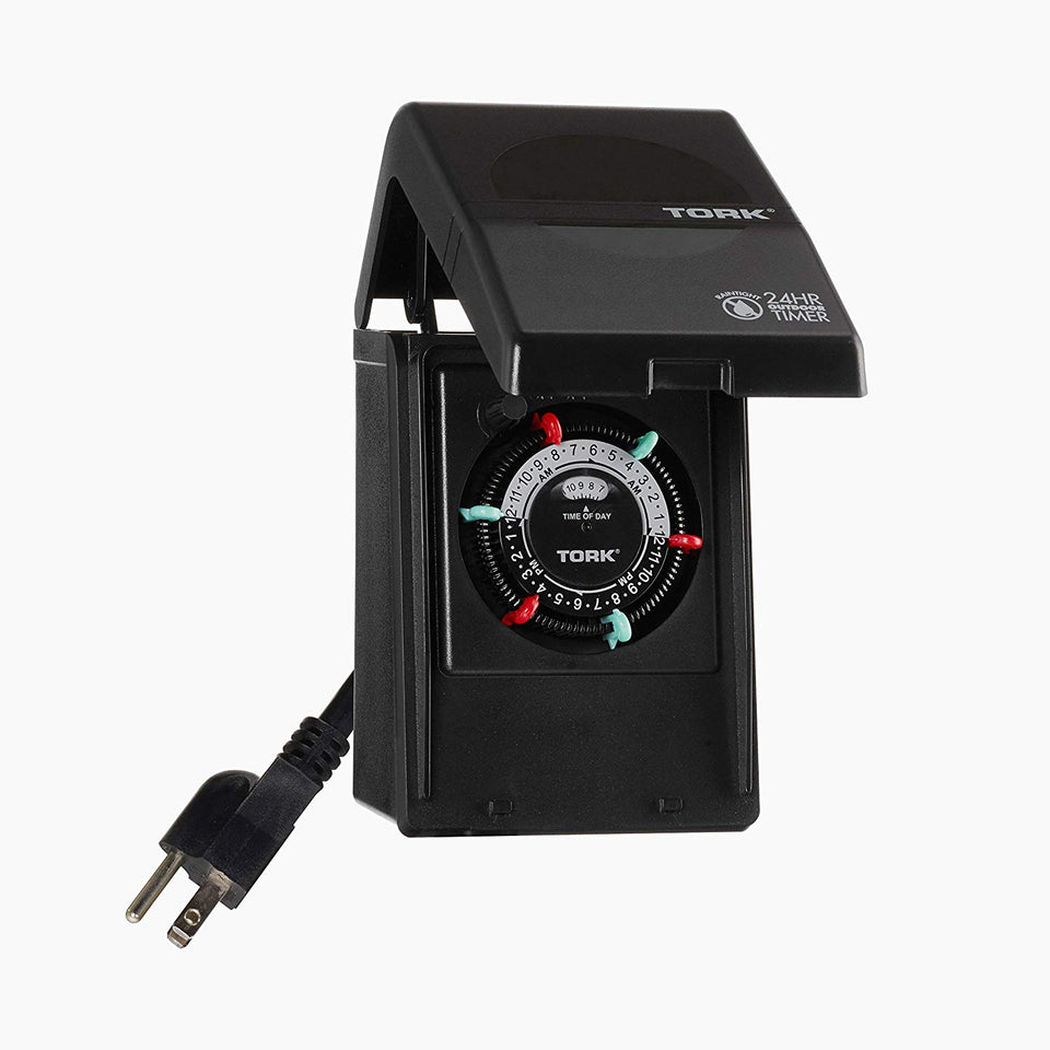 Tork rhb32r interior/exterior 15-Amp plug-in Heavy Duty temporizador mecánico aparato, Negro